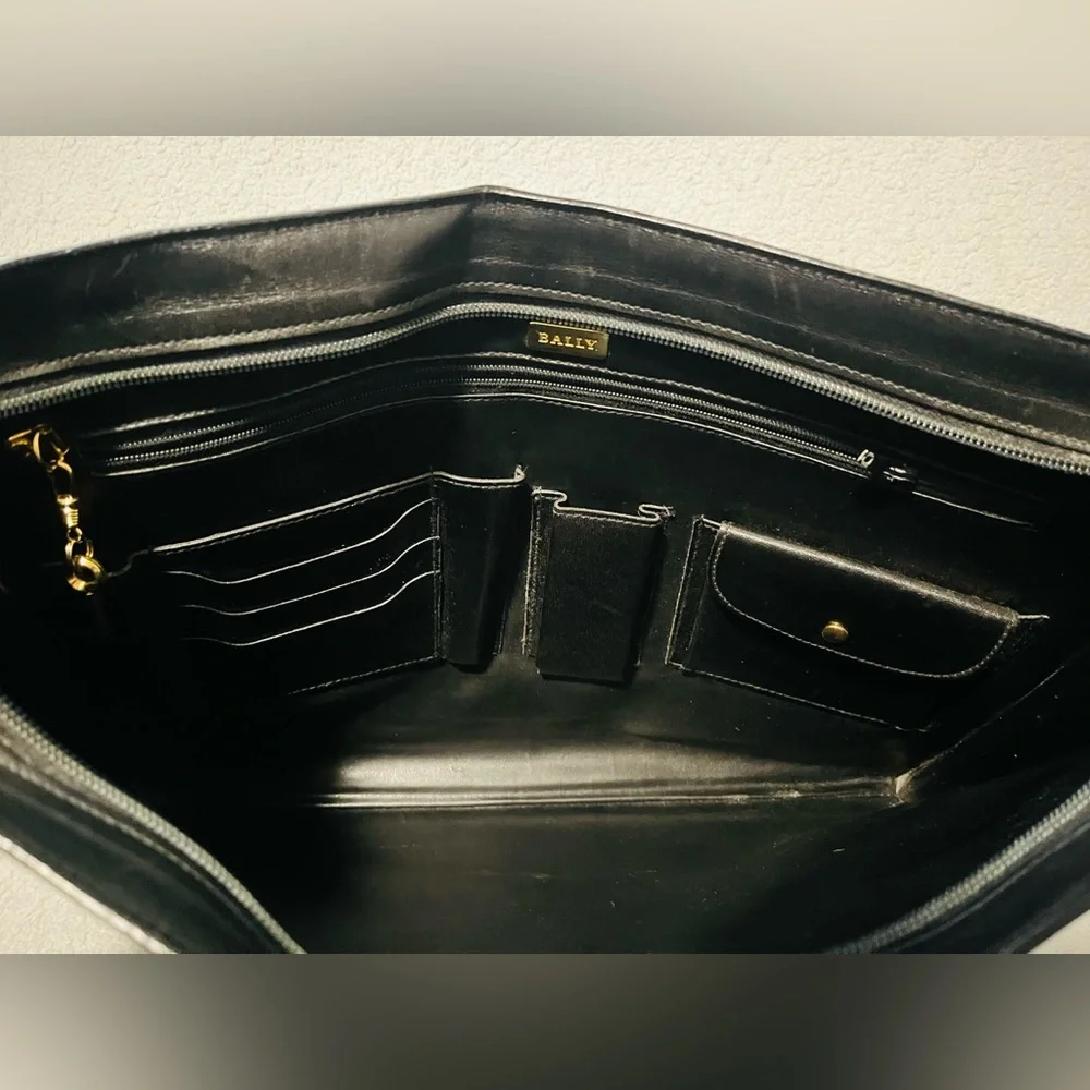 Bally Black Leather Large Clutch/Organizer - Picture 9 of 11